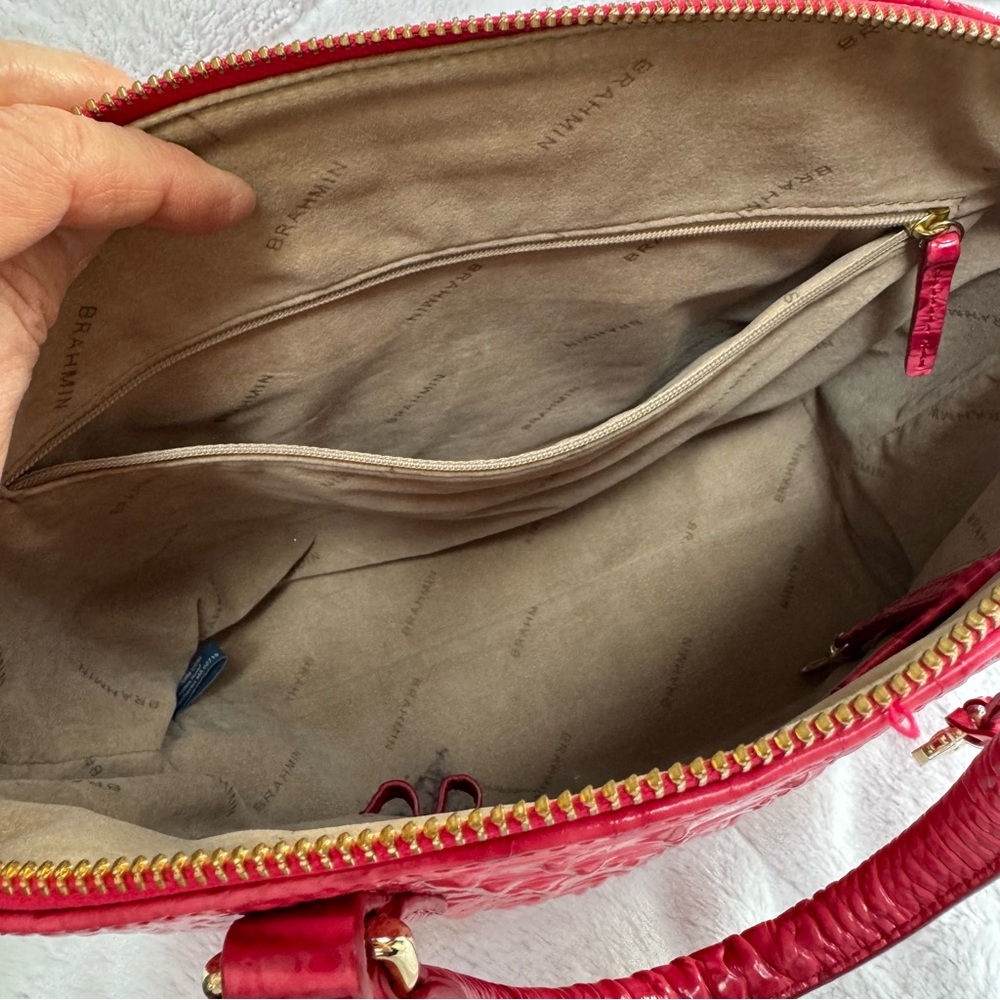 Brahmin Duxbury Satchel Bag Pink/Coral - Picture 8 of 17